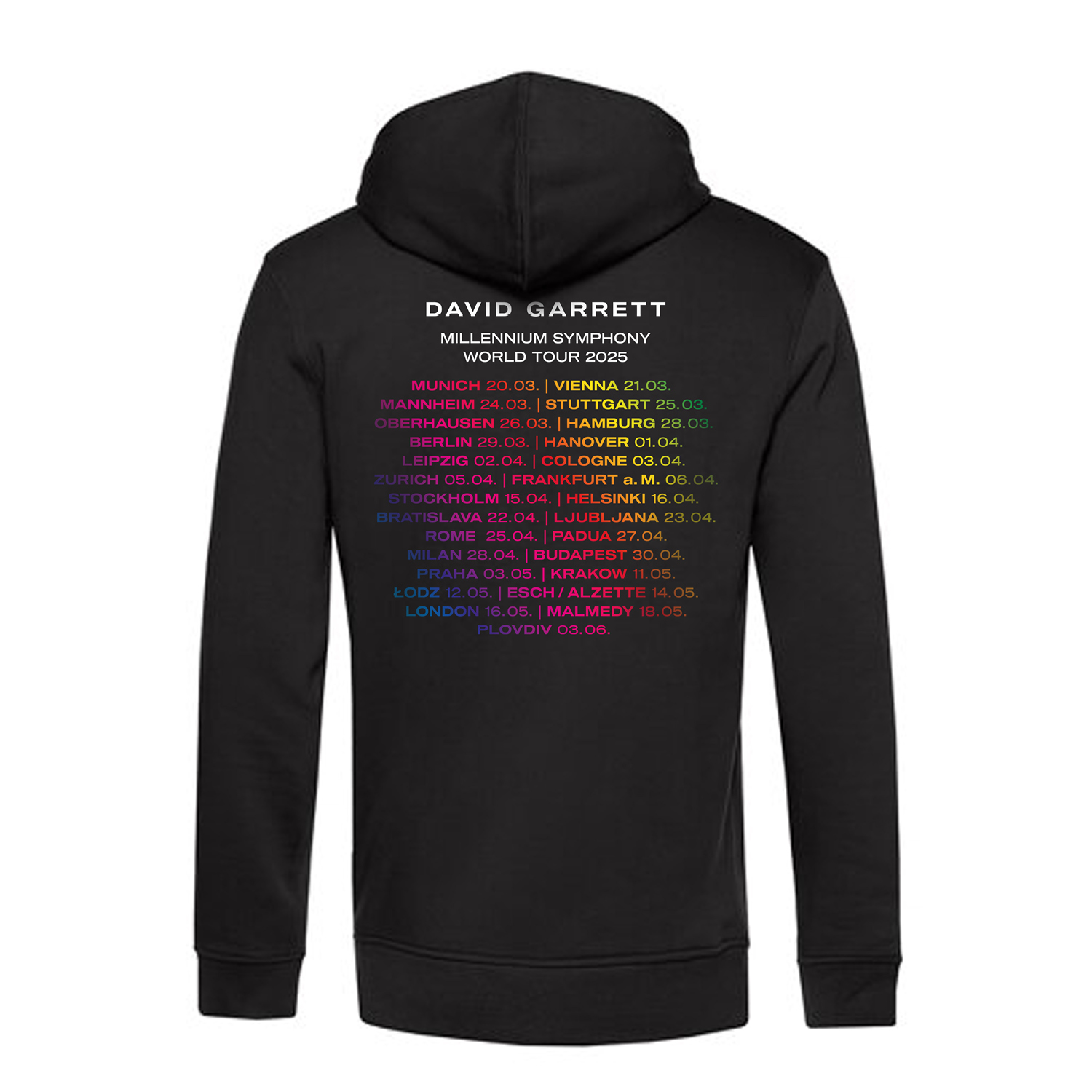 David Garrett Tourjacke Kapuzenjacke schwarz