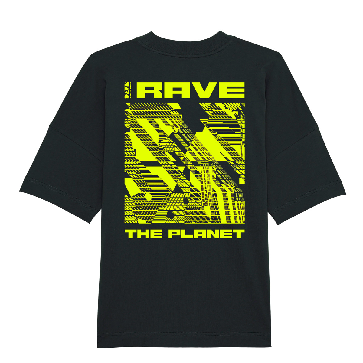 Rave The Planet Hardtechno Oversize-Shirt black