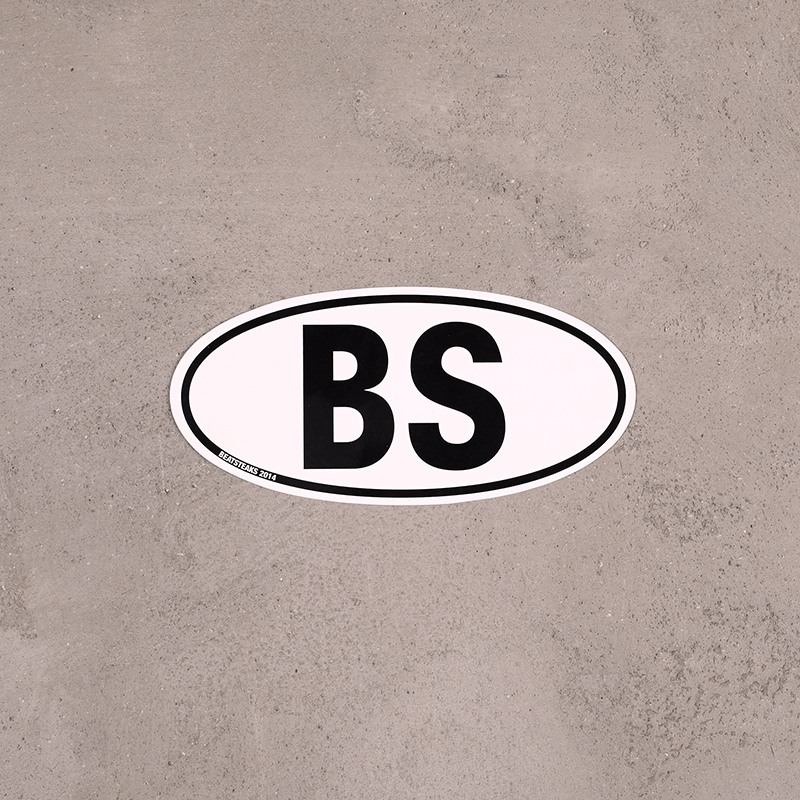 Beatsteaks BS Autoaufkleber Aufkleber weiß