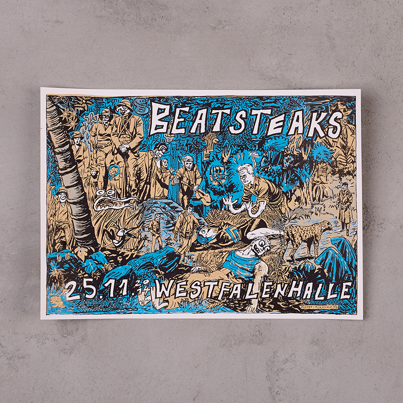 Beatsteaks Dortmund 25.11.2014 Poster gerollt blau