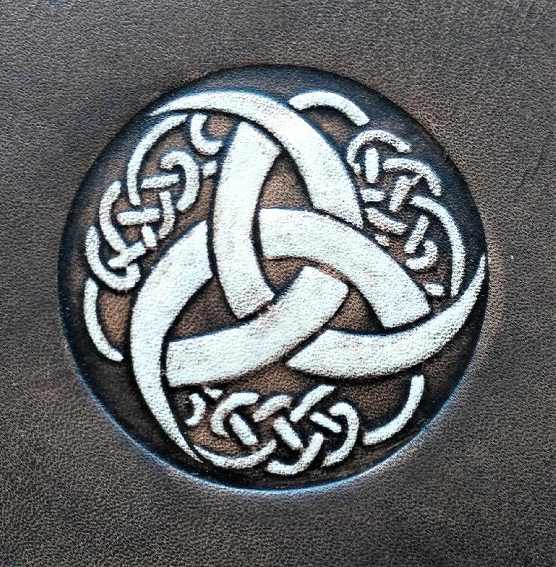 Celtic Leather Craft Book Cover A5 Triquetra Tribal Book Cover