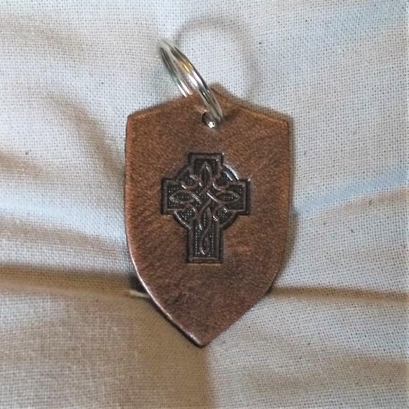 Celtic Leather Craft Key Chain Celtic Cross II Key Chain