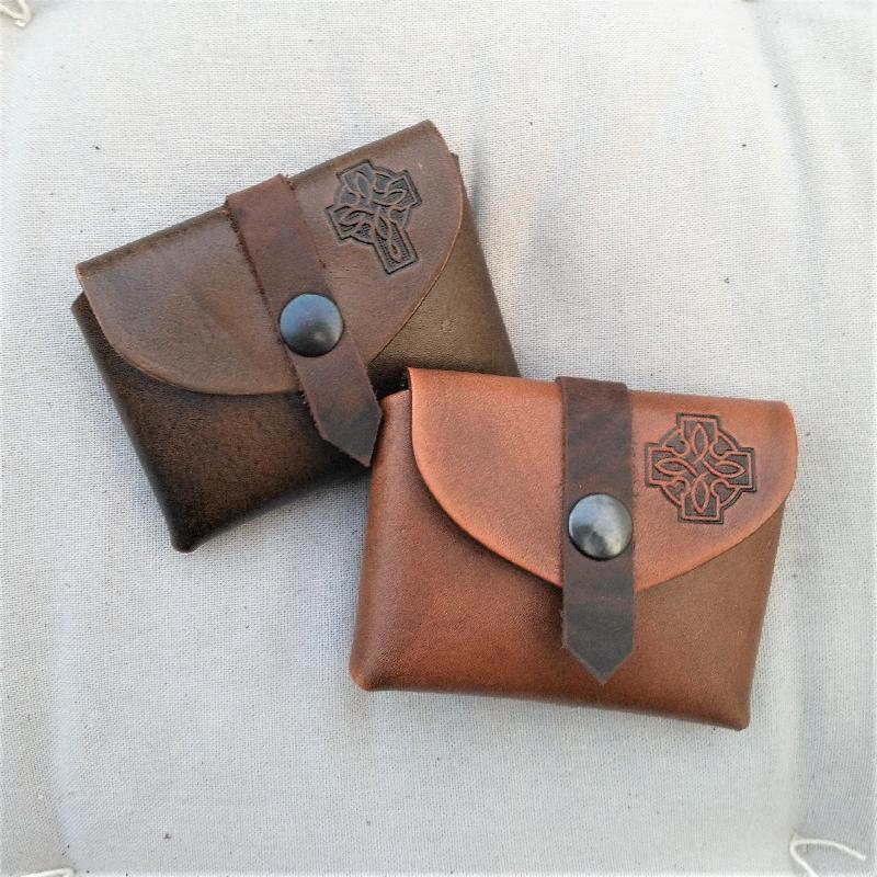 Celtic Leather Craft Small Belt Bag Celtic Cross Small Belt Bag