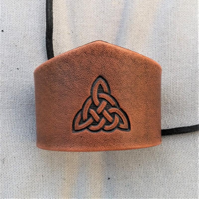 Celtic Leather Craft Wristband - narrow Celtic Knot Wristband - narrow
