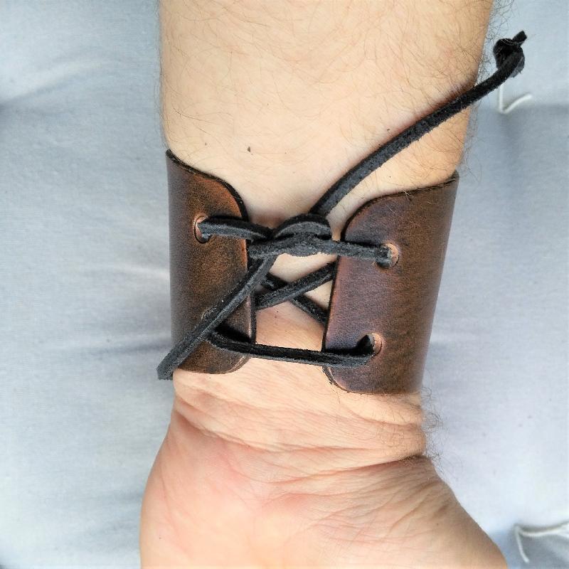 Celtic Leather Craft Wristband Triskele Wristband