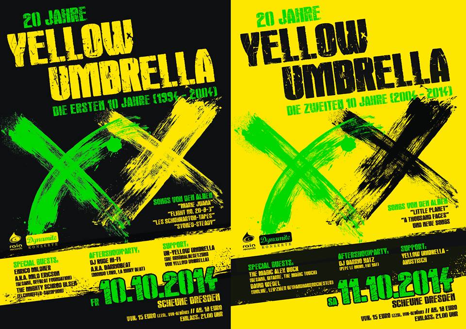Yellow Umbrella - Glückwunsch zum 20-jährigen Jubiläum