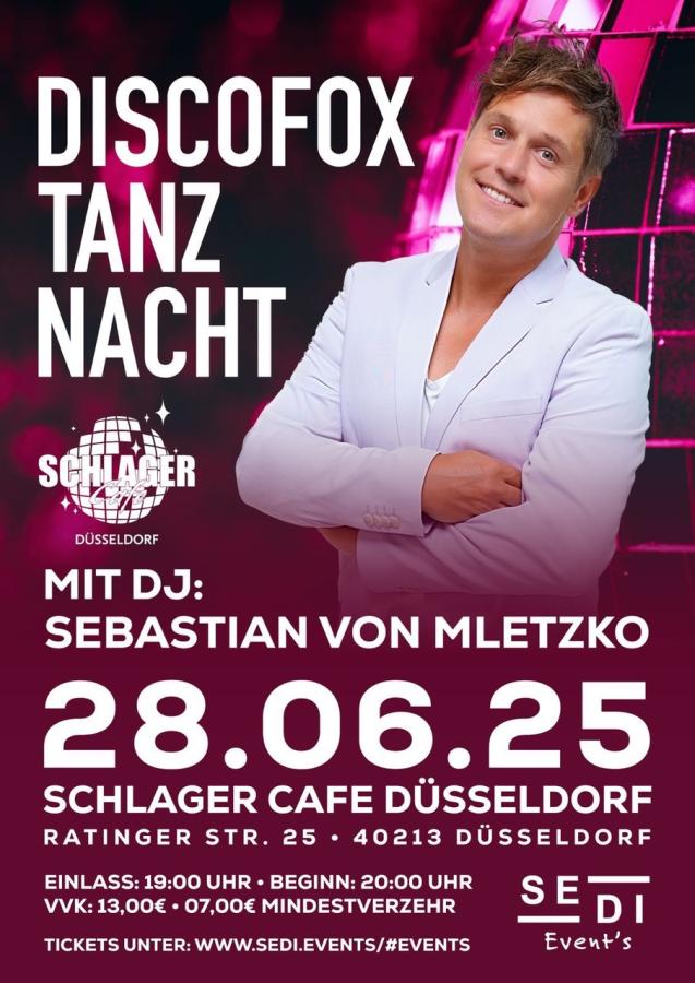 Ticket excl. presale fee 28.06.2025 Discofox Tanz-Nacht | Sebastian von Mletzko