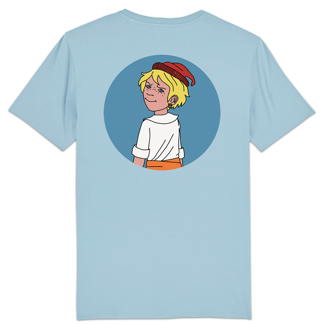 Kinder-T-Shirt "Der kleine Störtebeker" blau