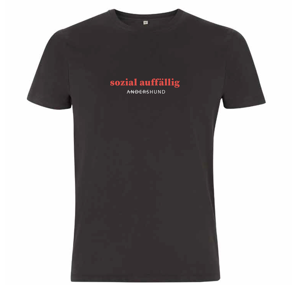 Andershund Shirt sozial auffällig T-Shirt ash black