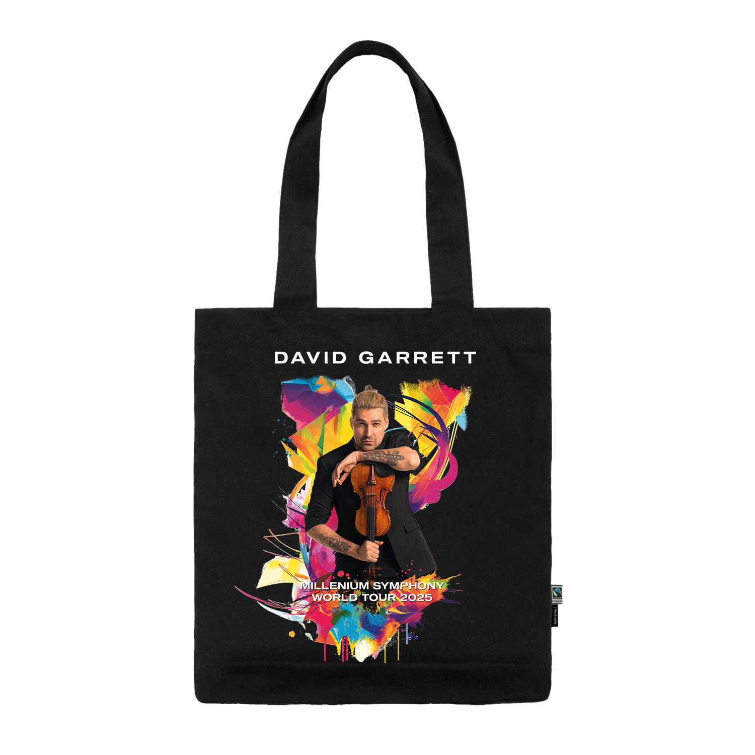 David Garrett Tourtasche Baumwolltasche, schwarz