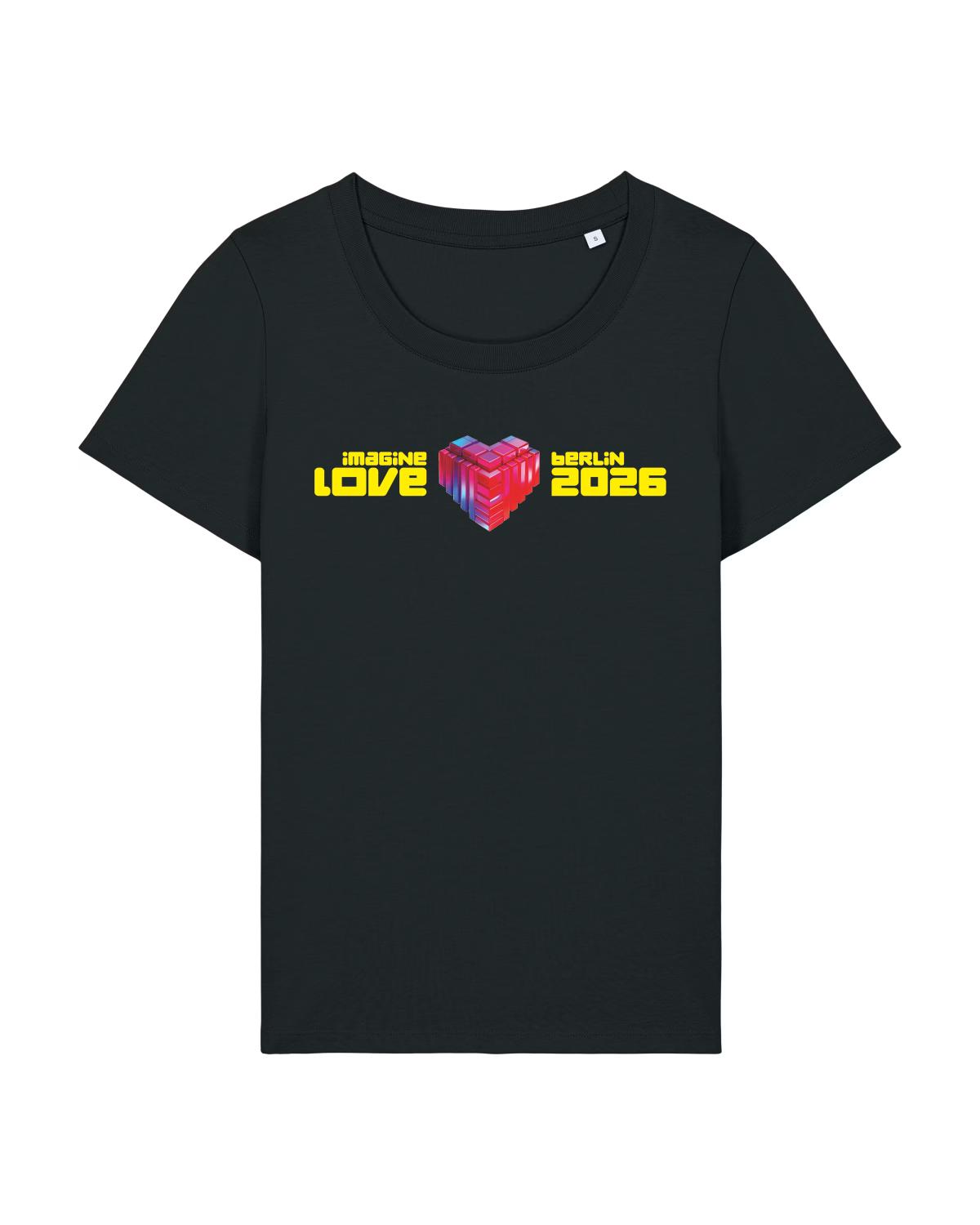 Rave The Planet IMAGINE LOVE - Official Parade Girl-Shirt 2026 Girlie, schwarz