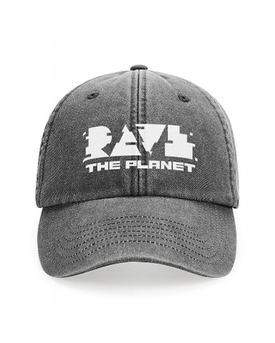 Rave The Planet RTP Basecap Cap, Vintage Black