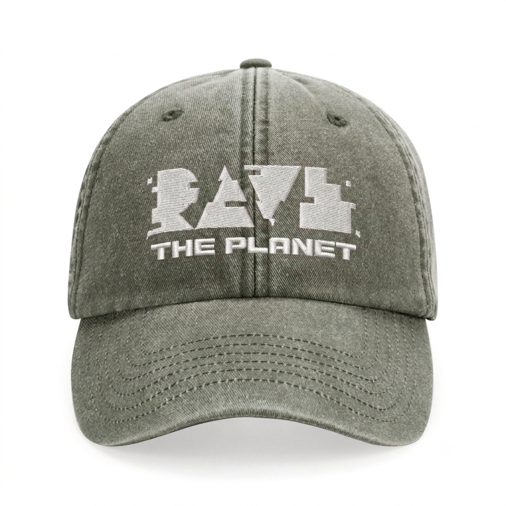 Rave The Planet RTP Basecap Cap, Vintage Olive