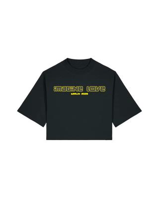 IMAGINE LOVE: DARK FREQUENCY - Limited Cropped Girl-Shirt Crop-T-Shirt schwarz