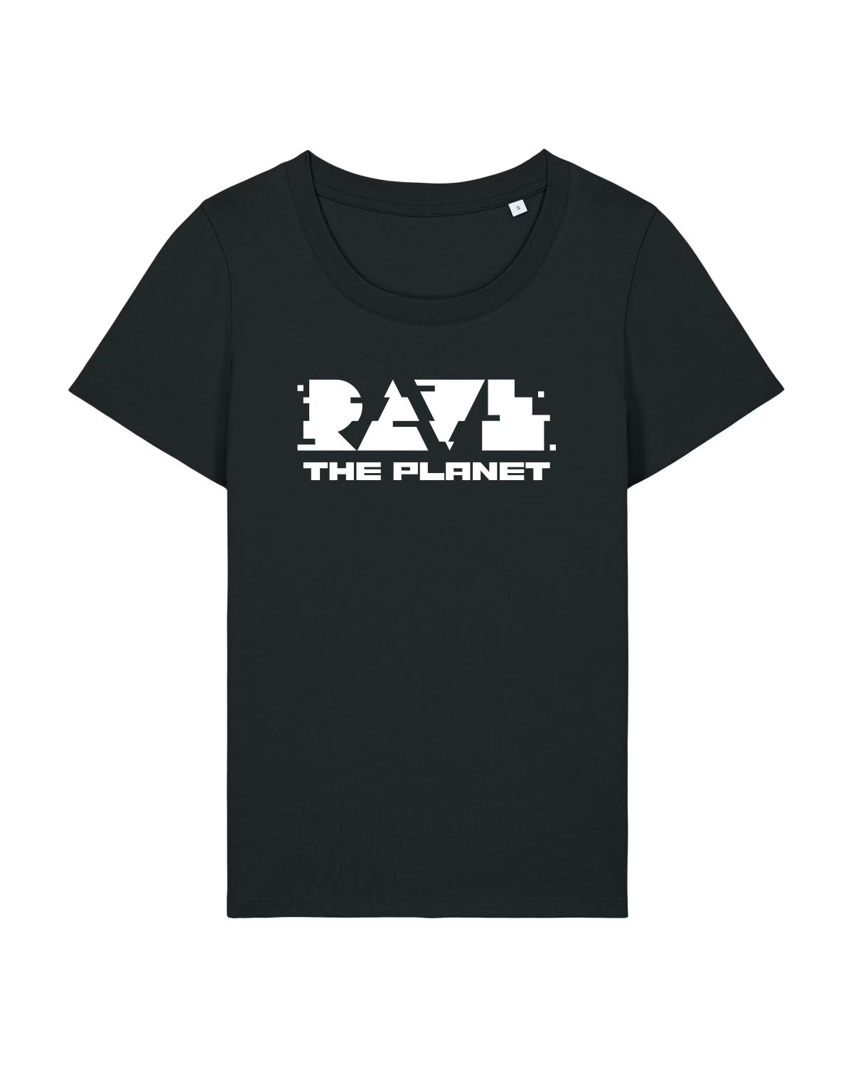 Rave The Planet RTP Logo - Frauenshirt Girlie, schwarz