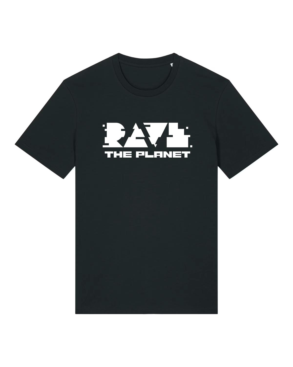 Rave The Planet RTP Logo T-Shirt, schwarz