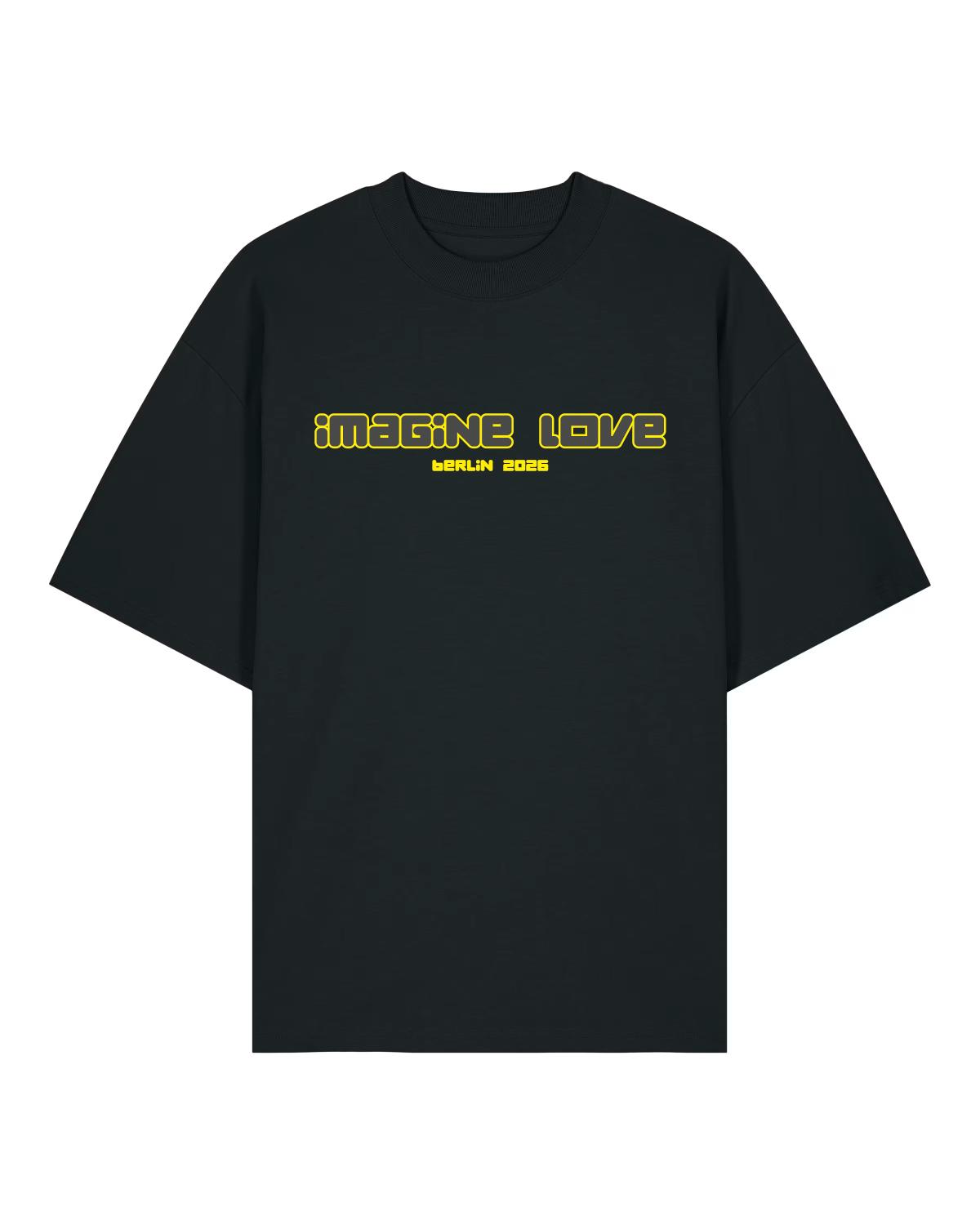 Rave The Planet IMAGINE LOVE: DARK FREQUENCY - Limited Oversized Shirt Oversize-Shirt, schwarz