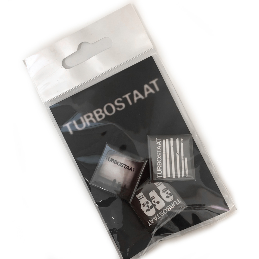Turbostaat Pin Set PIN, schwarz/weiß