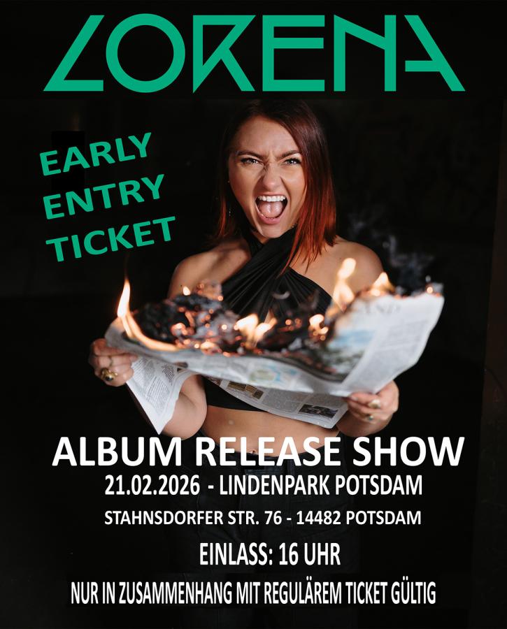 Print@Home Ticket inkl. VVK Gebühr 21.02.26 Potsdam, Lindenpark Early Entry Ticket