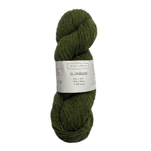 Biches et Buches Le Lambswool Yarn Medium Green Grey