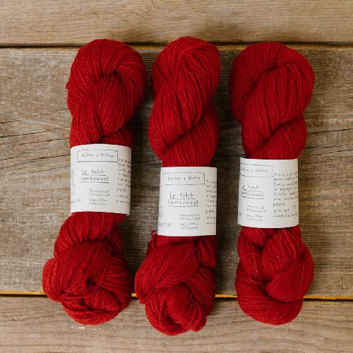 Biches et Buches Le Petit Lambswool Yarn Medium Red
